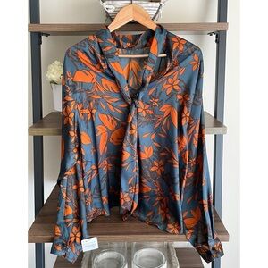 NWT Zara Women's Floral Blouse, Size Small